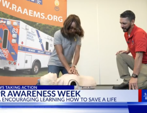 8News Anchor Deanna Allbrittin tests her skills during CPR Awareness Week