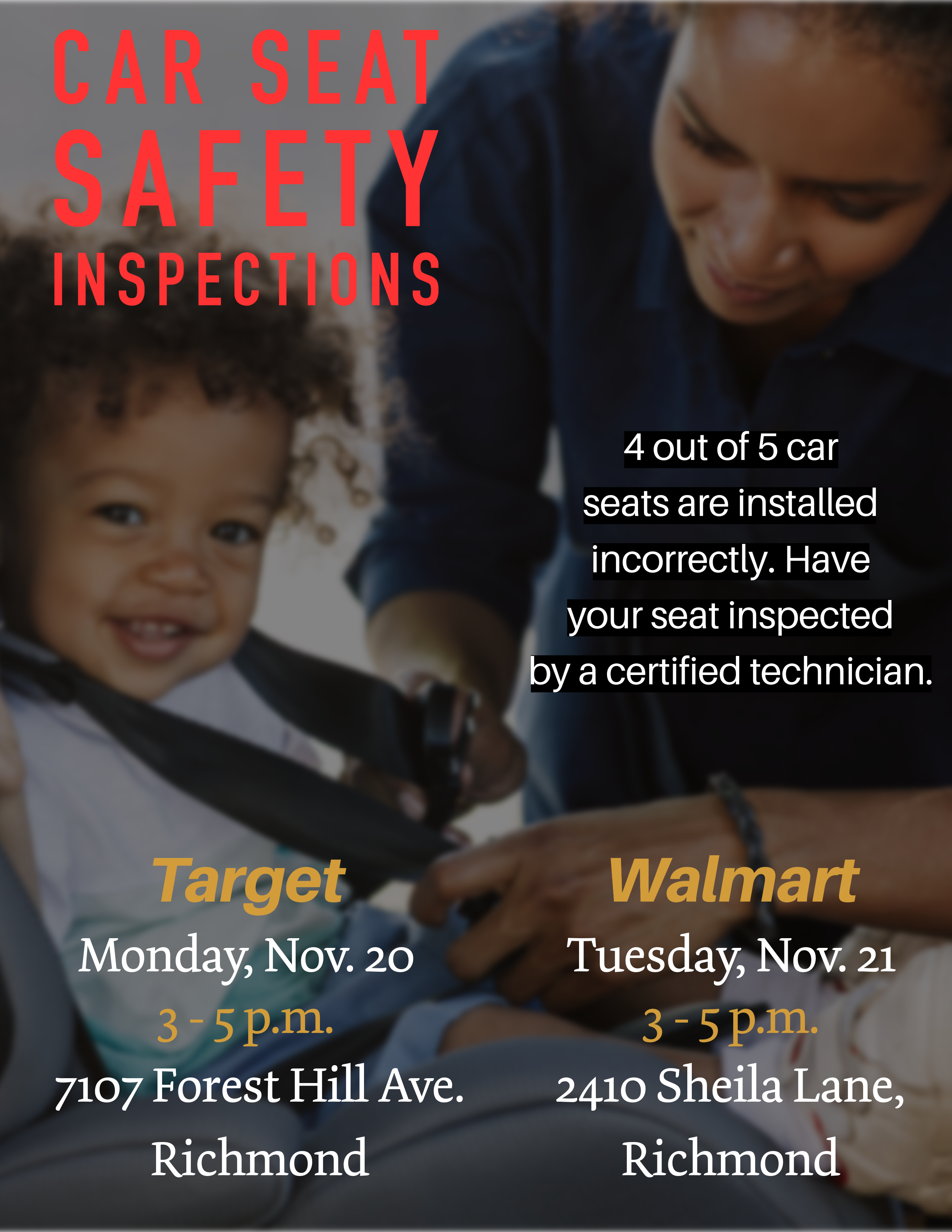 Car seat inspection stations near outlet me